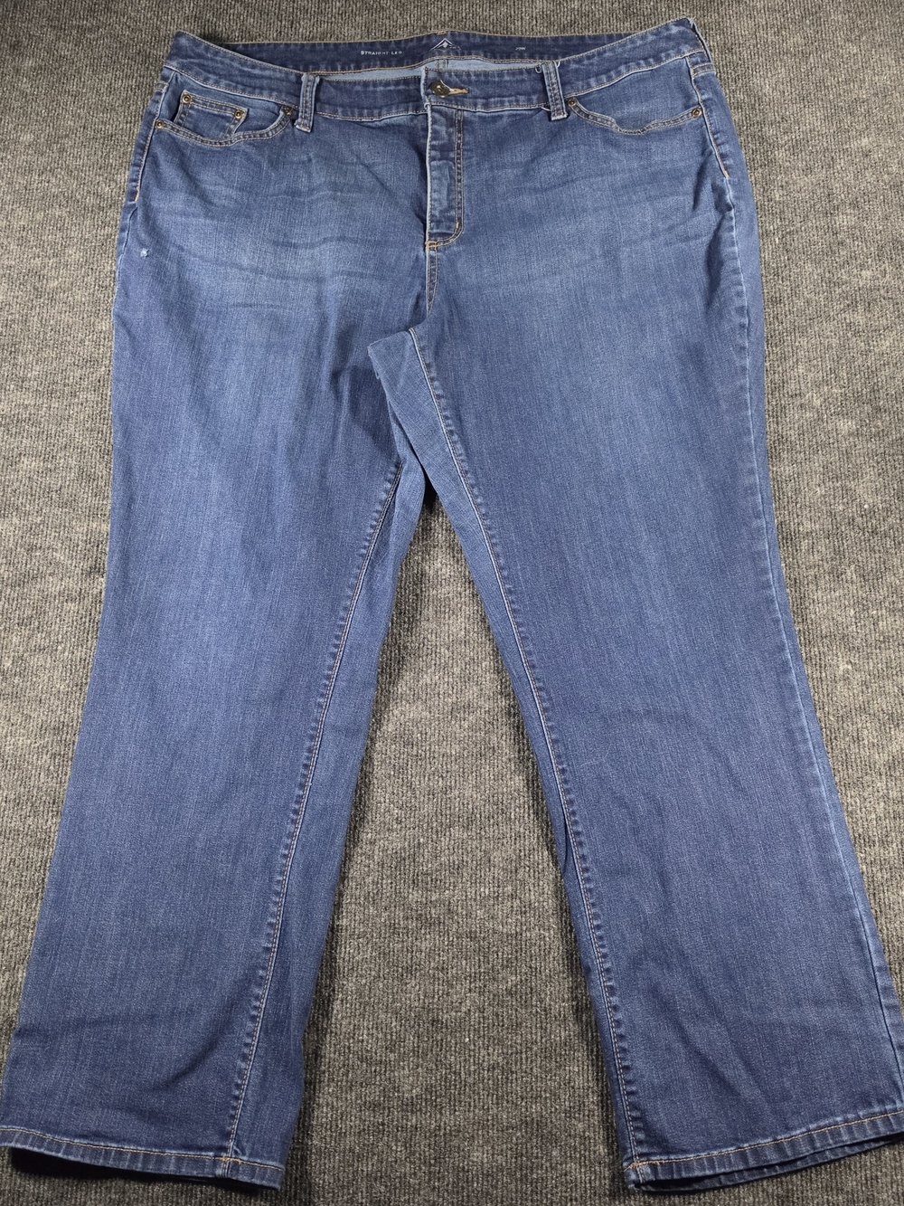 St. John's Bay Medium Blue Flared Wide-Leg Jeans